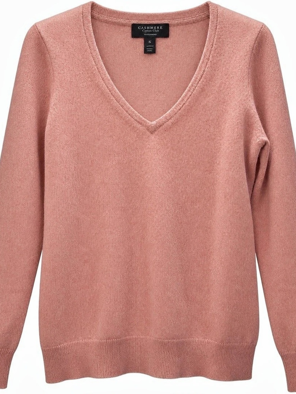 Cashmere Charter Club V-Neck Cashmere Sweater in Pink Size XS
